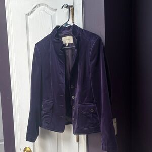 Burberry Deep Purple Velvet Women's Blazer
